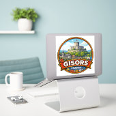 Sticker Gisors France  (Ordinateur portable sur le bureau)