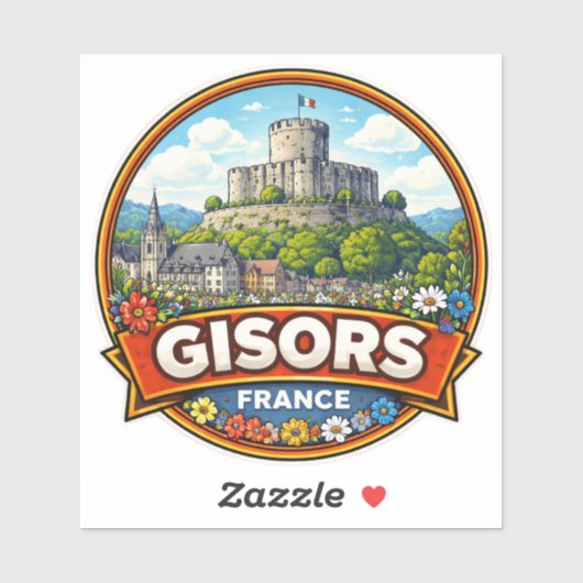 Sticker Gisors France (Feuille)
