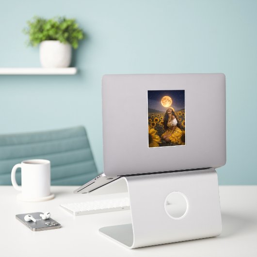 Sticker gitane jaune (Ordinateur portable sur le bureau)