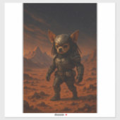 Sticker Gizmo the Predator on Mars (Feuille)
