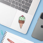 Sticker Glace (Ordinateur portable avec iPhone)
