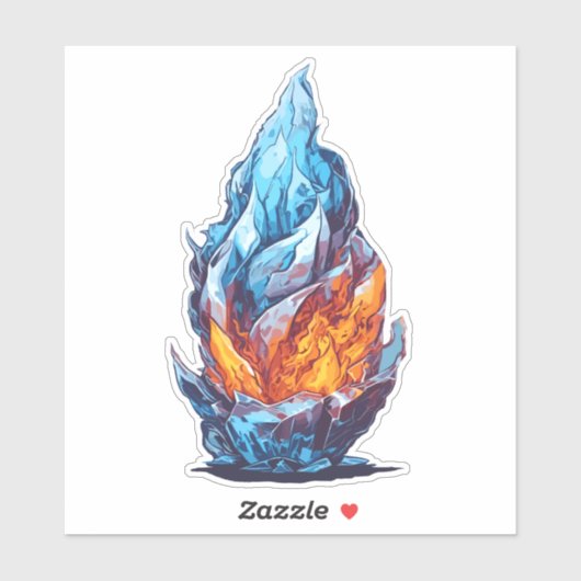 Sticker Glace brûlante (Feuille)