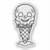 Sticker Glace de crâne à colorier Summerween (Devant)