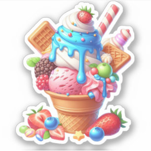 Sticker glace délicieuse