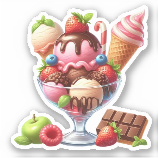 Sticker glace délicieuse (Devant)