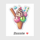 Sticker glace délicieuse (Feuille)