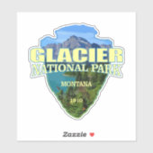 Sticker Glacier NP (pointe de flèche) (Feuille)