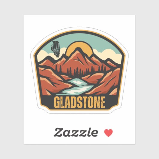 Sticker Gladstone, Illinois (Feuille)