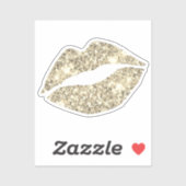 Sticker Glam Aesthétique Girly Gold Parties scintillant lè (Feuille)