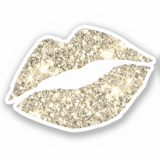 Sticker Glam Aesthétique Girly Gold Parties scintillant lè (Recto)