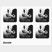 Sticker Glam Cocktail Lady | noir blanc GRAND (Feuille)