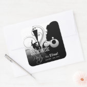 Sticker Glam Cocktail Lady | noir blanc GRAND (Enveloppe)
