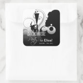 Sticker Glam Cocktail Lady | noir blanc GRAND (Sac)