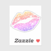 Sticker Glam Esthétique Fille Fille Parties scintillant lè (Feuille)