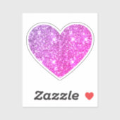 Sticker Glam esthétique Girly Hot rose Parties scintillant (Feuille)