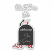 Sticker Glam Fashionista Joyeux Fab Anniversaire (Devant)