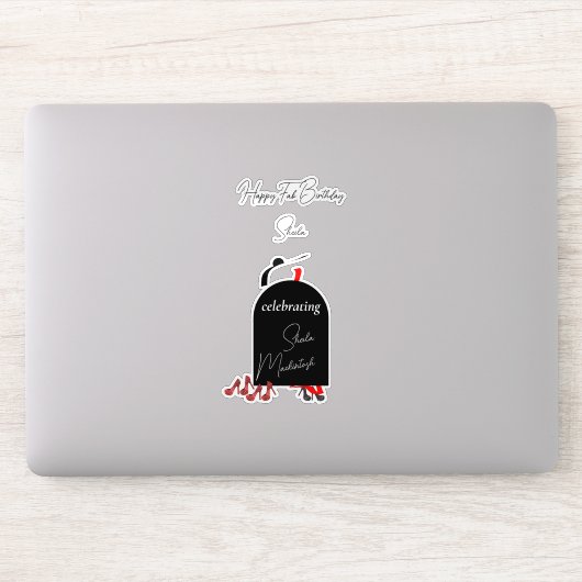 Sticker Glam Fashionista Joyeux Fab Anniversaire (Ordinateur)