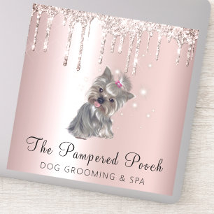 Sticker Glam Gold Rose Parties scintillant Drivers Chien G