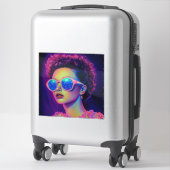 Sticker Glamour Neon Galaxy (Sur valise)