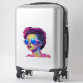Sticker Glamour Neon Galaxy (Sur valise)