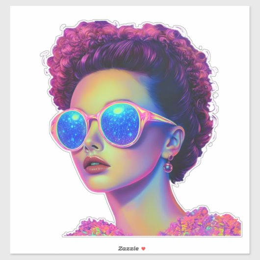 Sticker Glamour Neon Galaxy (Feuille)