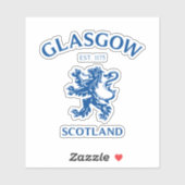 STICKER GLASGOW, ÉCOSSE (Feuille)