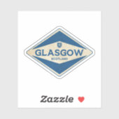 Sticker Glasgow Scotland Vintage (Feuille)
