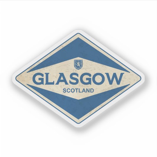 Sticker Glasgow Scotland Vintage (Devant)