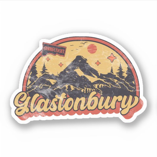 Sticker Glastonbury, Connecticut (Devant)