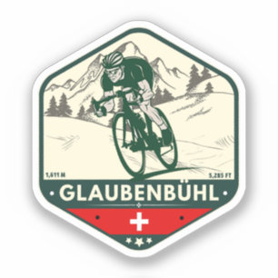 Sticker Glaubenbüelen pass Suisse alpes moto tour