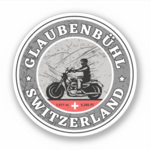 Sticker Glaubenbüelen pass Suisse alpes moto tour