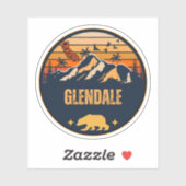 Sticker Glendale, Californie (Feuille)