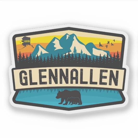 Sticker Glennallen, Alaska (Devant)