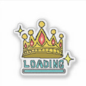 Sticker Glitch Crown Loading: 8-Bit Rebellion Awakens (Devant)