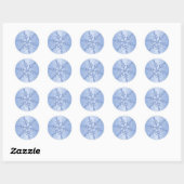 Sticker Glittery Blue Snowflake (Feuille)