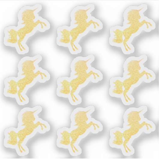 Sticker Glittery Sparkle Unicorn - Magique Sparkle Party (Devant)
