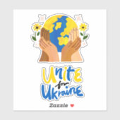 Sticker Global Unite For Ukraine Car Decal (Feuille)