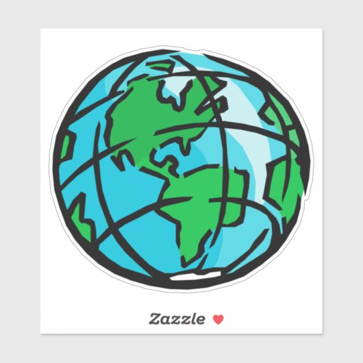 Sticker Globe (Feuille)