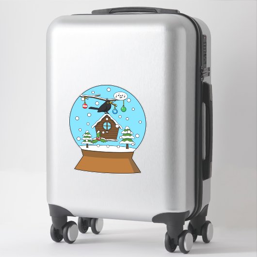 Sticker Globe des neiges avec chant Blackbird (Sur valise)