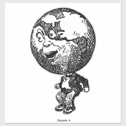 Sticker Globe Man (Feuille)