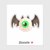 Sticker Globe Oculaire de Chauve-Souris (Feuille)