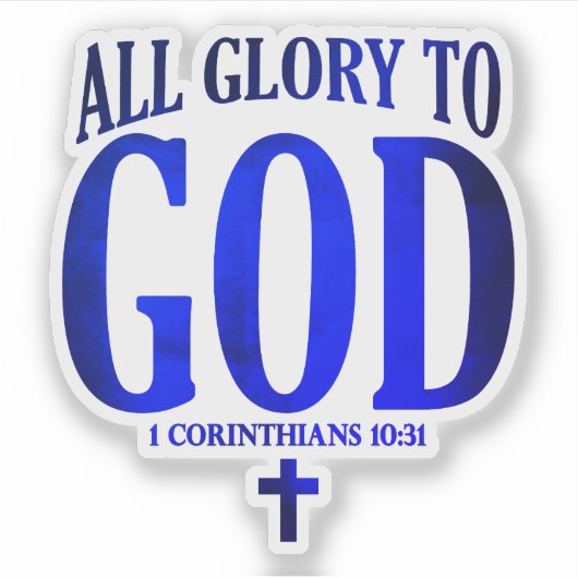 Sticker Gloire à Dieu chrétien (Devant)