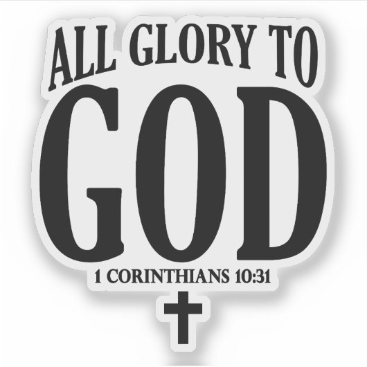 Sticker Gloire à Dieu chrétien (Devant)