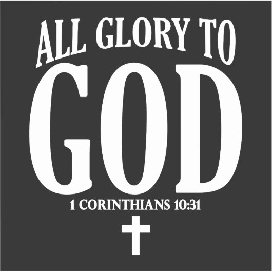 Sticker Gloire à Dieu chrétien (Devant)