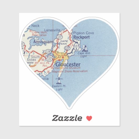 Sticker Gloucester MA (Feuille)