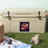 Sticker glowing image of a heart with cupid's arrow (Glacière)