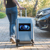 Sticker Glowing infinity with blue rose (Valise Insitu)