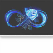 Sticker Glowing infinity with blue rose (Devant)