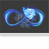 Sticker Glowing infinity with blue rose (Recto)