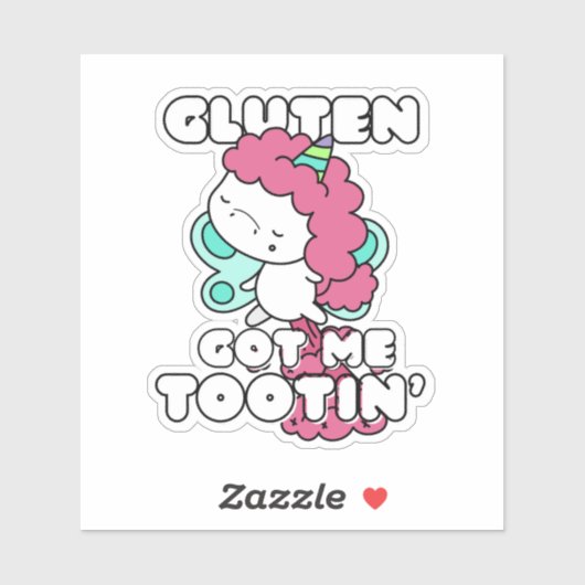 Sticker Gluten Me Dit Tootin (Feuille)